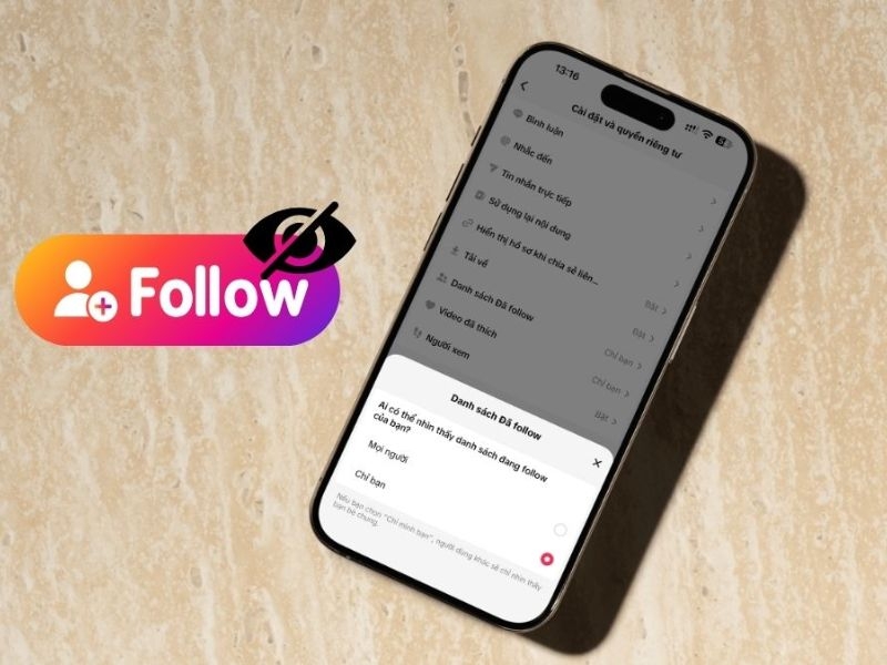 Cách ẩn danh sách follow trên TikTok cực đơn giản
