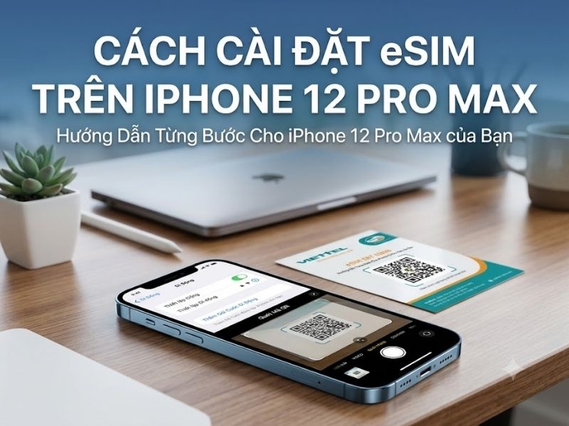 Cách cài eSIM trên iPhone 12 Pro Max cực dễ 
