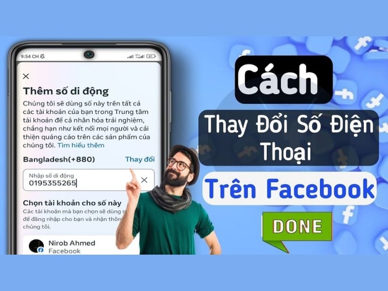 Cách đổi số điện thoại trên Facebook siêu dễ trong 30s