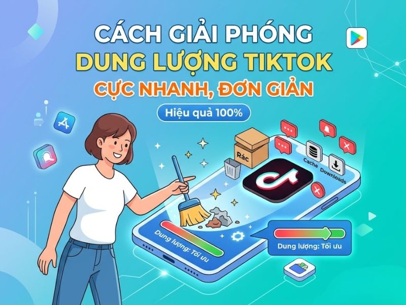 Cách giải phóng dung lượng TikTok cực nhanh, đơn giản