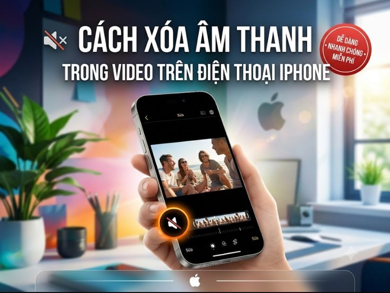 Cách xóa âm thanh trong video trên iPhone đơn giản