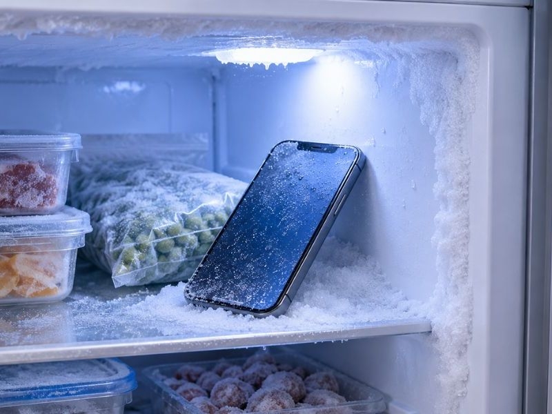 Để quên điện thoại trong tủ lạnh có sao không? Cách xử lý