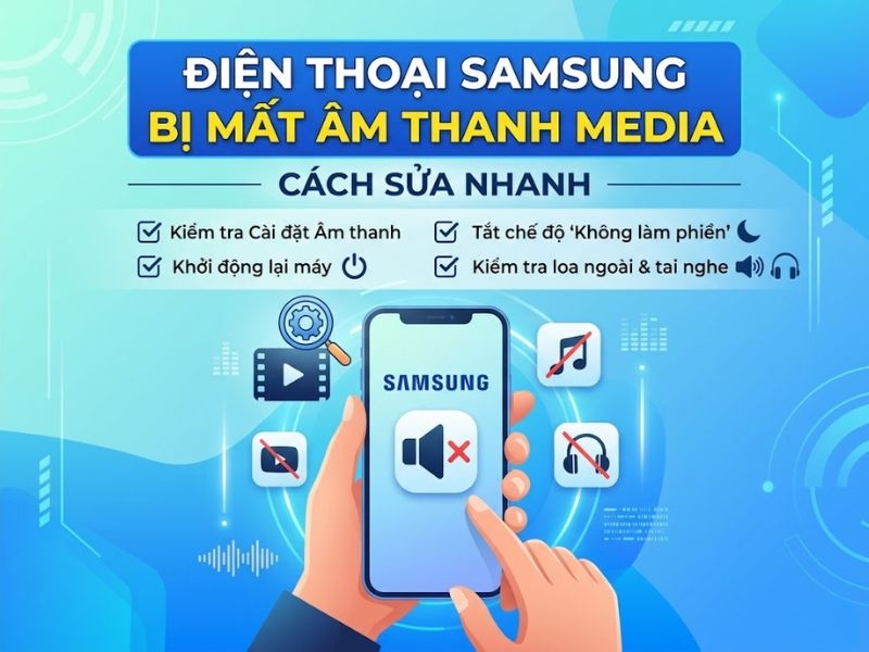 Điện thoại Samsung bị mất âm thanh media: Cách sửa nhanh 