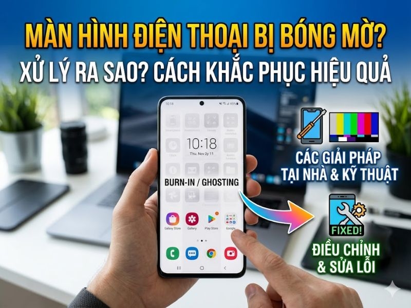 Màn hình điện thoại bị bóng mờ xử lý ra sao? Top 3 cách khắc phục
