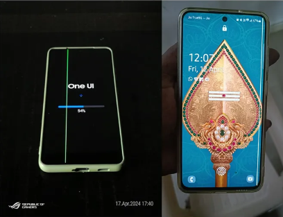 Màn hình điện thoại Samsung bị sọc kẻ xanh sau khi Update phần mềm?