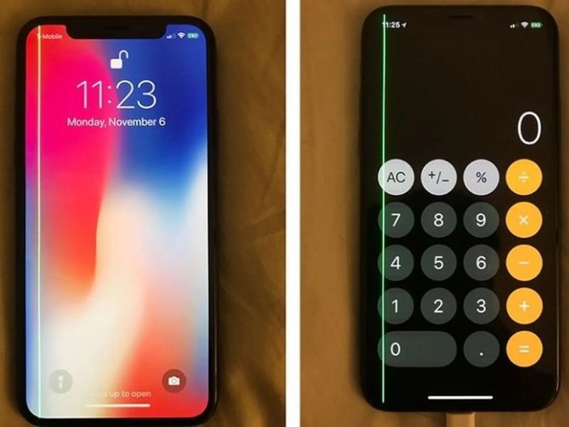 Màn hình iPhone bị vệt xanh xử lý thế nào?