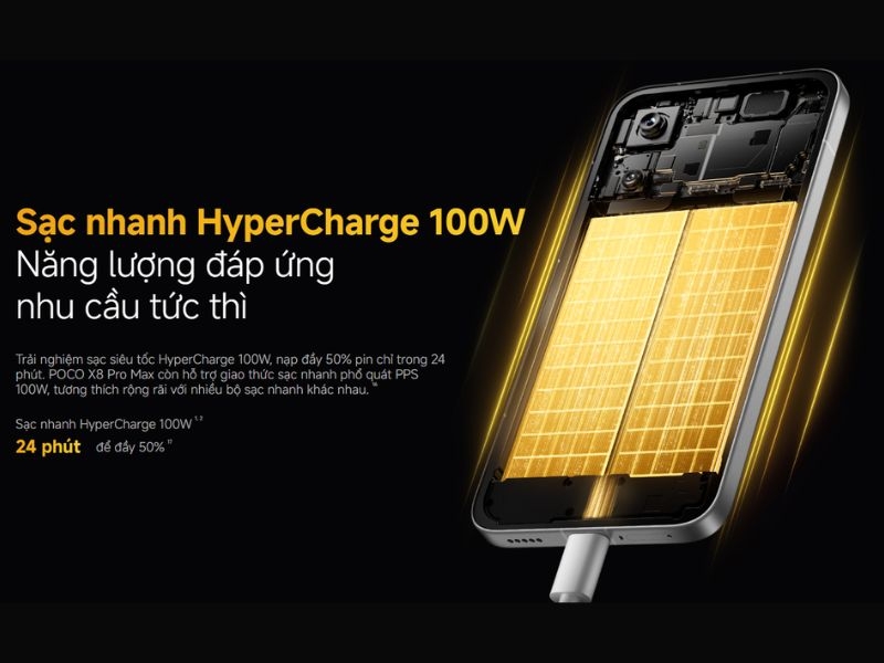 Đánh giá pin POCO X8 Pro Max: Viên pin 8500mAh dùng được bao lâu? 