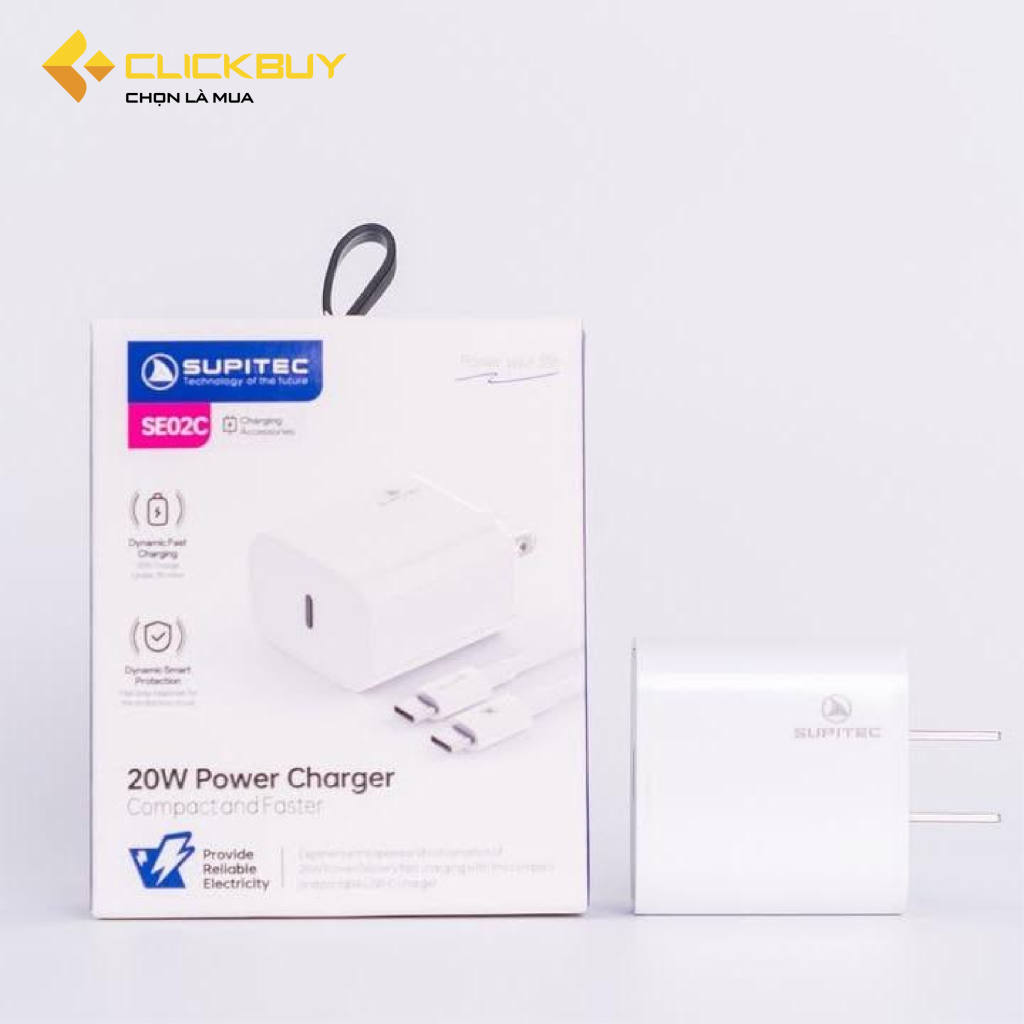 Bộ sạc cáp Supitec SE02L PD20W C to C