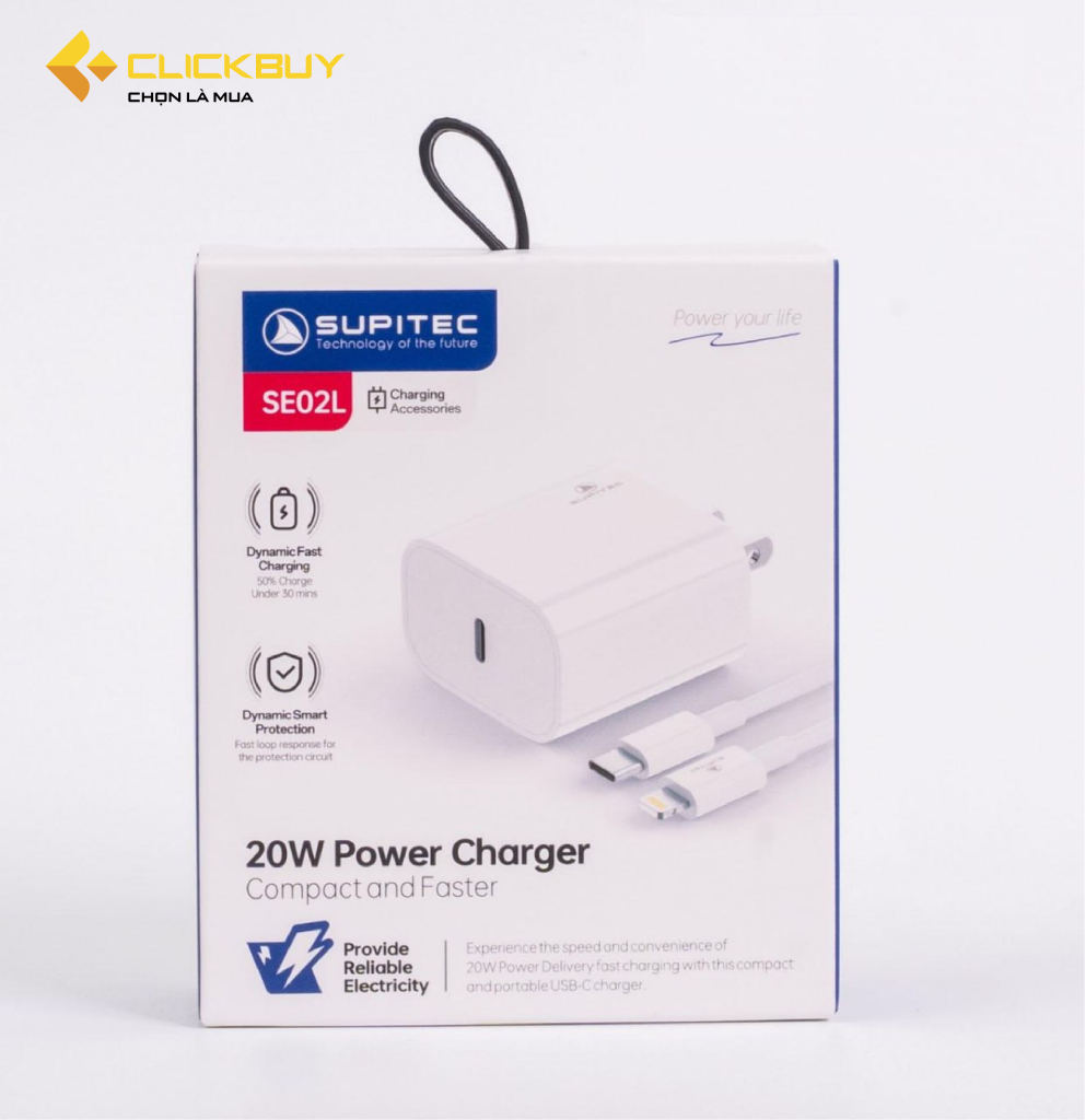 Bộ sạc cáp Supitec SE02C PD20W C to L