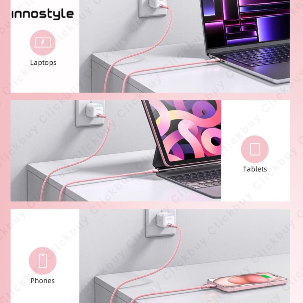 CÁP INNOSTYLE POWERFLEX USB-C TO C 1.5M 60W-55193
