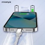 CÁP IPHONE INNOSTYLE POWERFLEX USB-C TO LIGHTNING MFI 1.5M 20/30/60W-55196