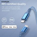 CÁP IPHONE INNOSTYLE POWERFLEX USB-C TO LIGHTNING MFI 1.5M 20/30/60W-55197
