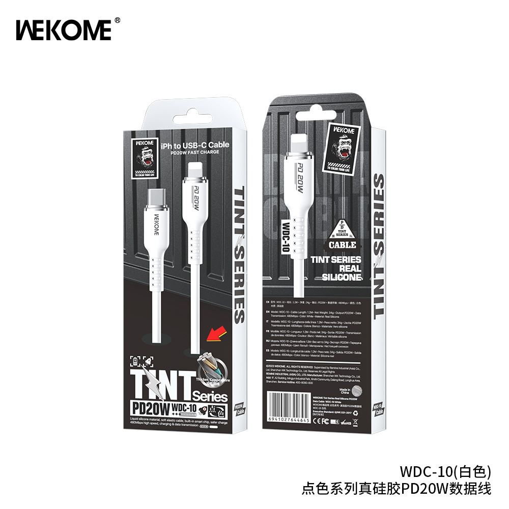 Cáp sạc nhanh Wekome 20w C to Lighning WDC-10-56527