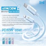 Cáp sạc nhanh Wekome Silicon 1m2 C to Lightning 30W WDC-73-56532