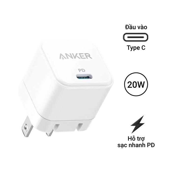 Củ sạc Anker Powerport III Nano 20W A2149-55868