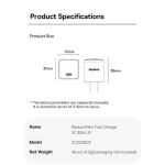 Củ sạc nhanh Baseus Palm 1C 30W US - Màu đen-60063