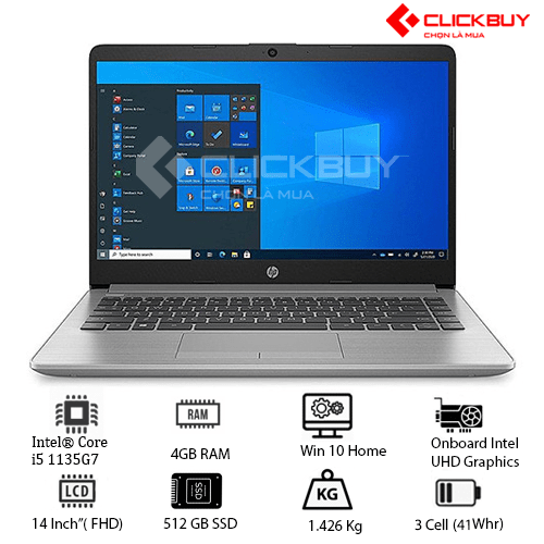 Laptop HP 240 G8 (3D0A4PA) (i5 1135G7/8GB RAM/512GB SSD/14 FHD/Win/Bạc)