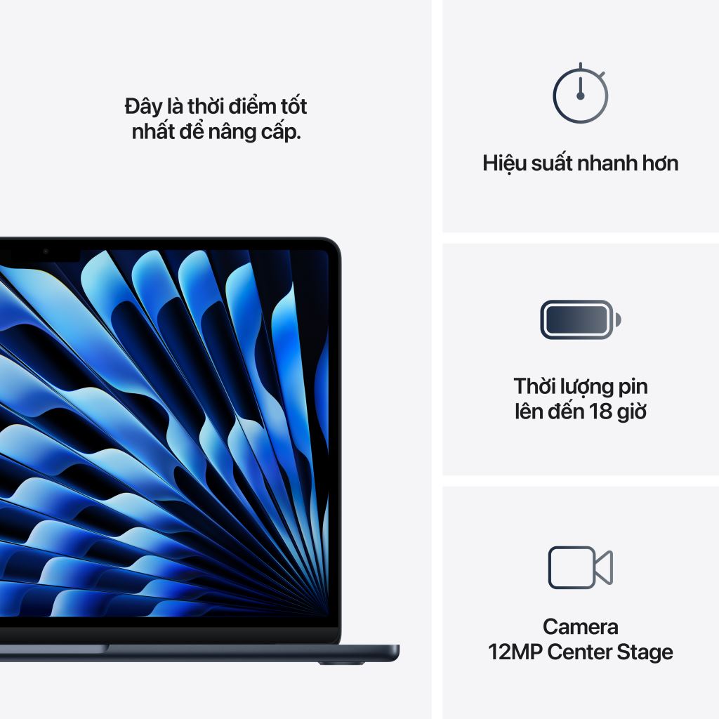 Macbook Air M4 13.6 Inches 10 CPU 8GPU 16GB 256GB - 1 đổi 1 12 tháng-55466