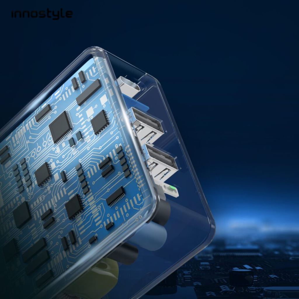 SẠC ĐA CỔNG INNOSTYLE GOMAX PLUS 73W (USB-C PD 61W + 2*USB A SMART AI)-55184
