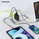 SẠC ĐA CỔNG INNOSTYLE GOMAX PLUS 73W (USB-C PD 61W + 2*USB A SMART AI)-55185