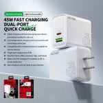Sạc nhanh Wekome 45W 2 cổng A+C WP-U64-56566