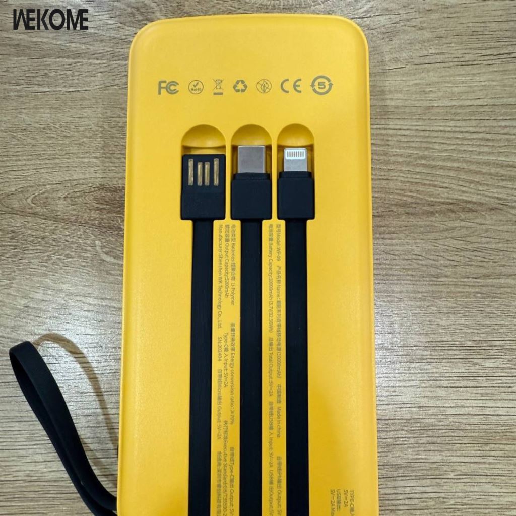 SDP Wekome 4 Cổng Màn Led 12W 10.000 mAh Màu Vàng - WP-09-55153