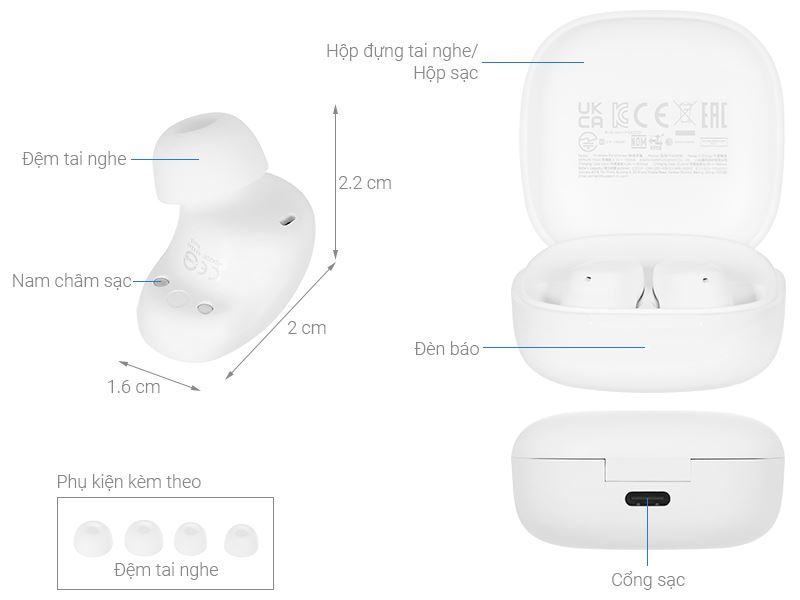 Tai nghe Bluetooth True Wireless Xiaomi Redmi Buds 6 Play Chính Hãng-56135