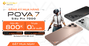 TECNO Pova 7 (8+8GB/128GB) - 1 Đổi 1 12 Tháng