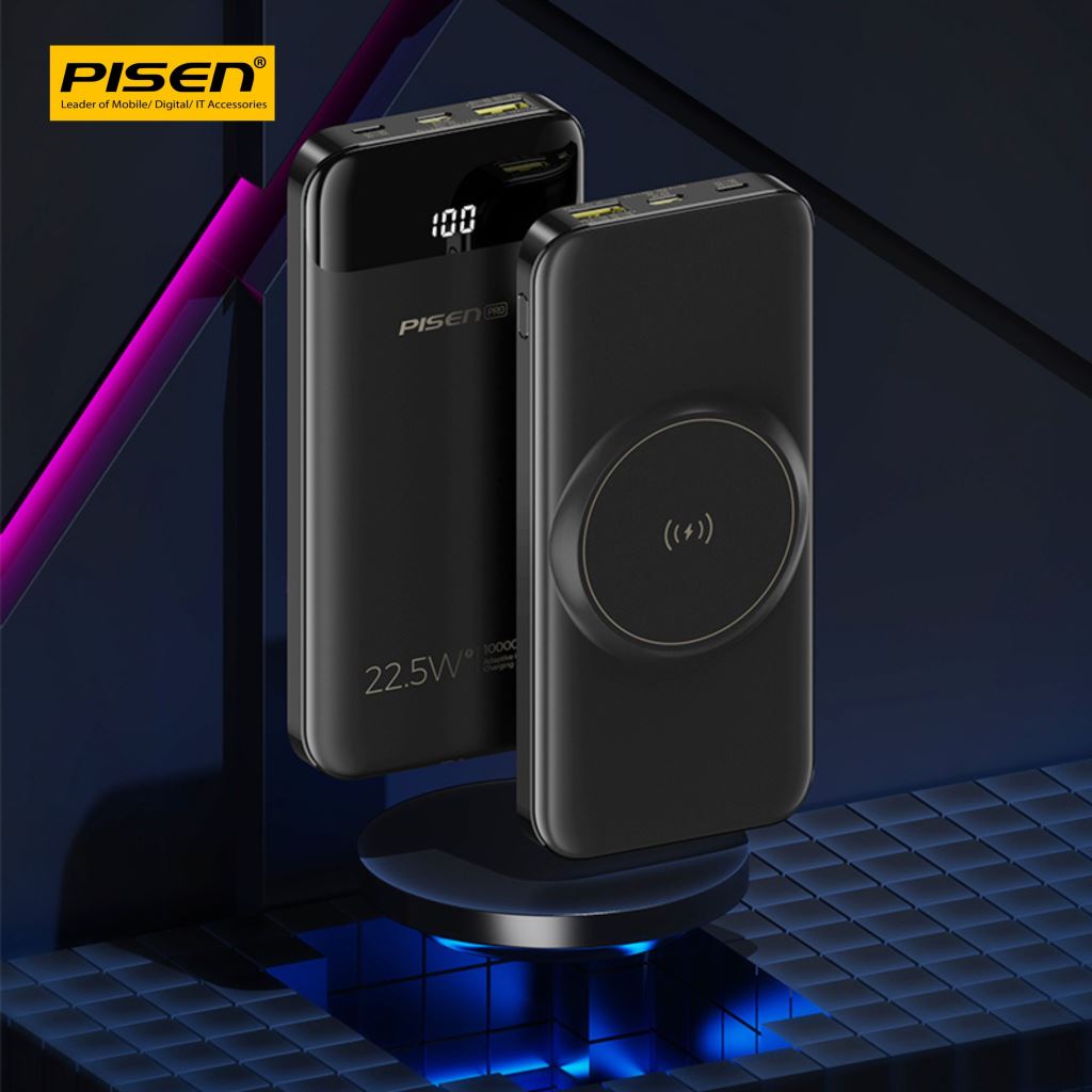 Pin Dự Phòng PISEN Pro Wireless Magsafe 10000mAh 22.5W  DY04