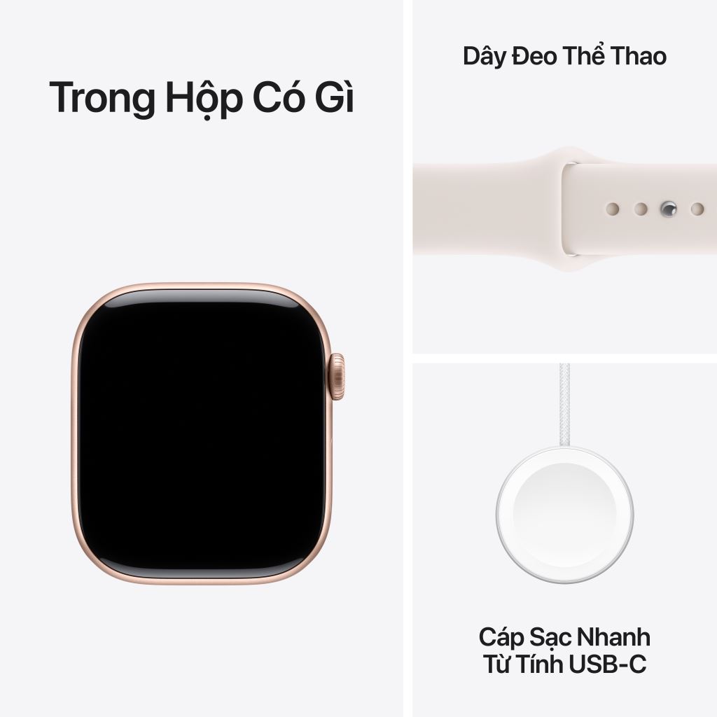 Apple Watch Series 11 GPS 46mm Viền Nhôm Dây Cao Su - bảo hành 1 đổi 1 12 tháng-57080
