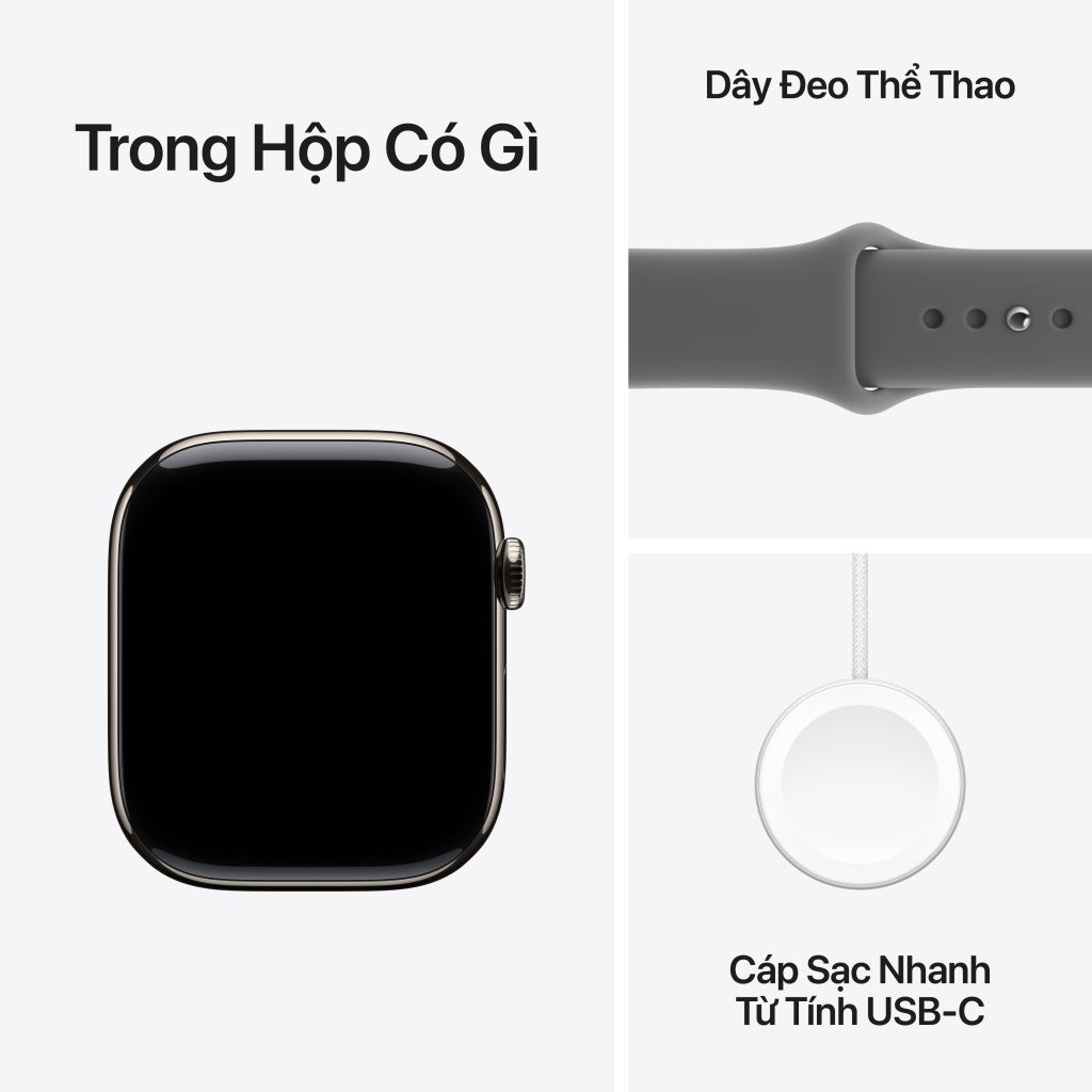 Apple Watch Series 11 5G 46mm Viền Titan Dây Cao Su - bảo hành 1 đổi 1 12 tháng-57251