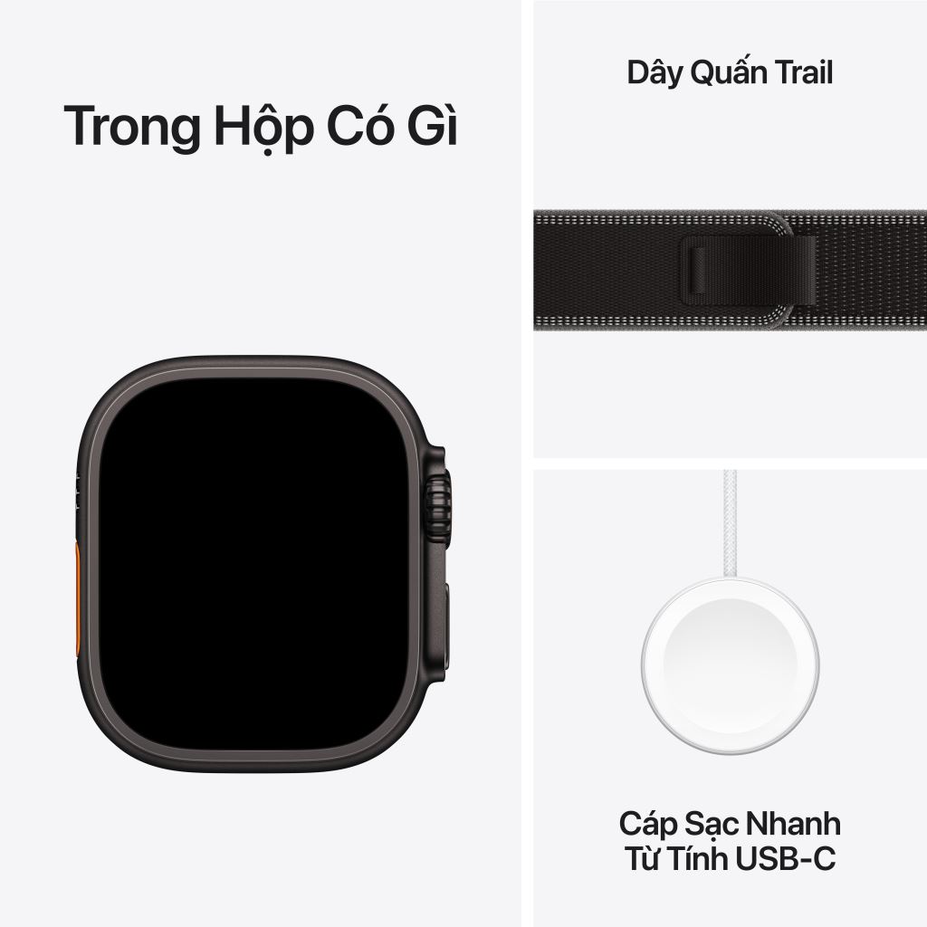 Apple Watch Ultra 3 5G 49mm Viền Titan Dây Trail - Bảo hành 1 đổi 1 12 tháng-57396