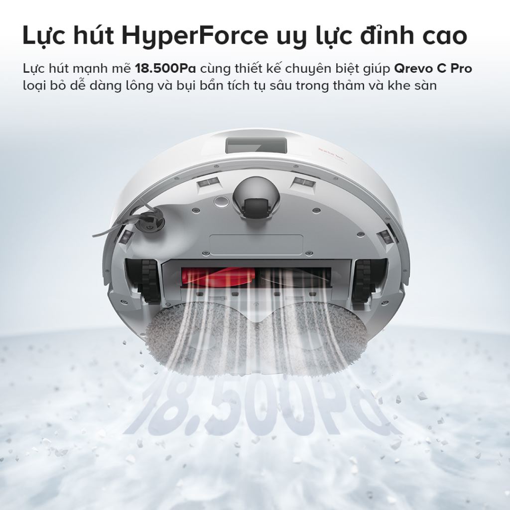 Robot hút bụi Roborock Qrevo C Pro | Hút khỏe, Sạch nhanh, Bền bỉ-60501